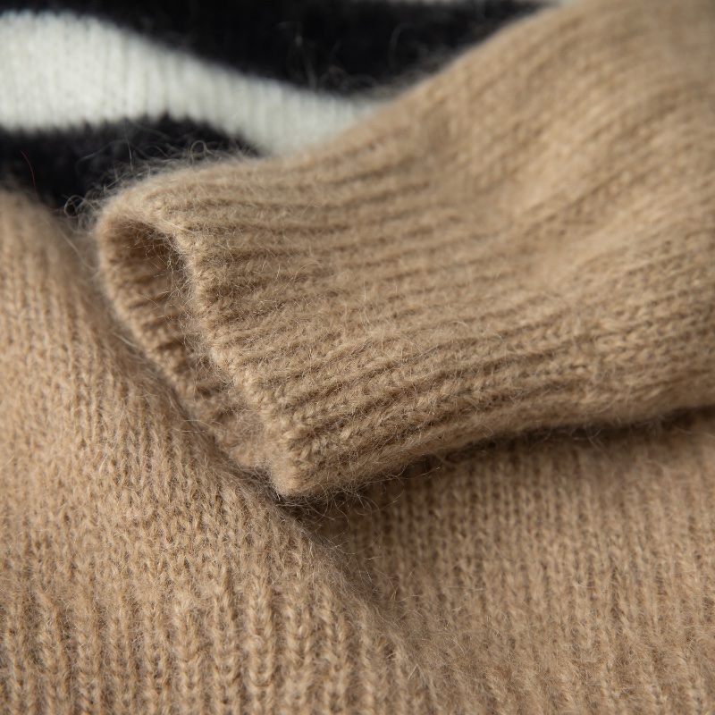 ❤️ BURBERRY 馬海毛 舒適溫暖 秋冬易搭配 開衫毛衣-6