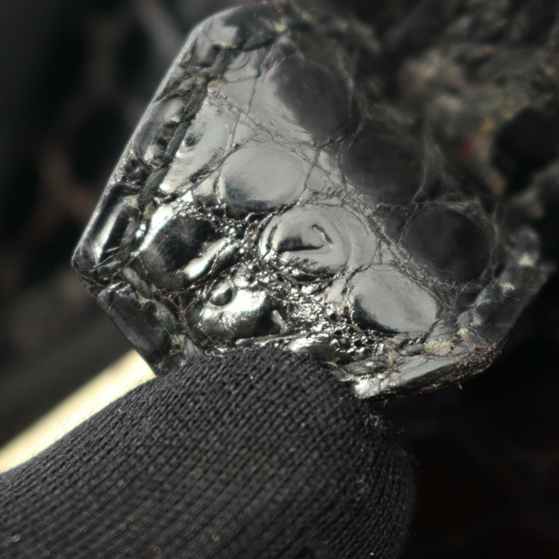 愛馬仕 Bolide35 手提包，異國鱷魚皮，黑色，二手女款-4