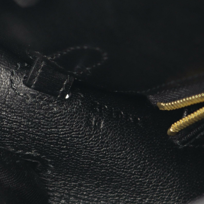 愛馬仕 Kelly 25 單肩手提包，Z 字形外縫線 Box 小牛皮，黑色，二手，金色五金-4