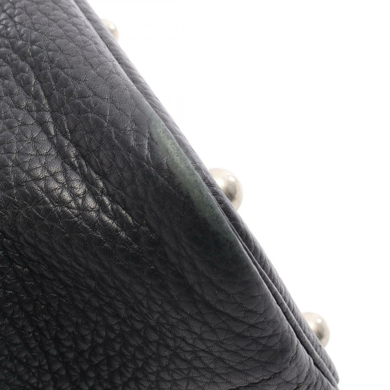 愛馬仕 Bolide31 單肩手提包，Fjord 皮革，黑色，二手，女士，K SHW-7