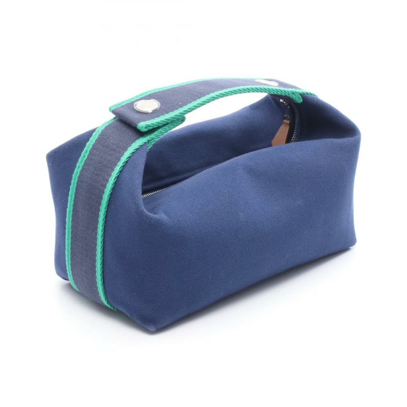 愛馬仕 Bride a Brac PM 手提包/手拿包 103222M 帆布 藍色 海軍藍 二手 女士 SHW-1