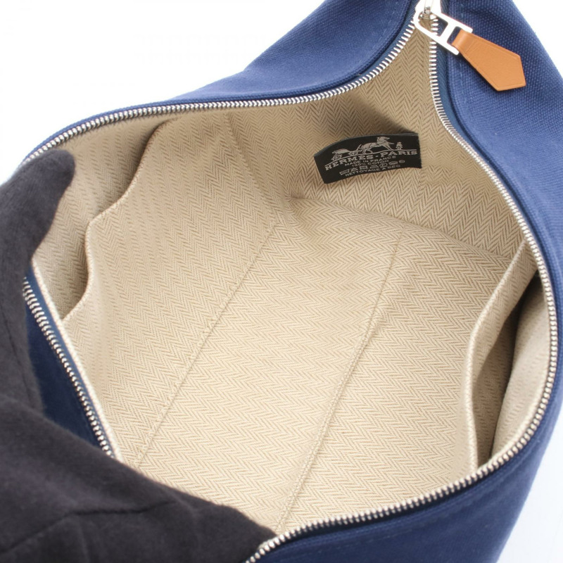 愛馬仕 Bride a Brac PM 手提包/手拿包 103222M 帆布 藍色 海軍藍 二手 女士 SHW-2