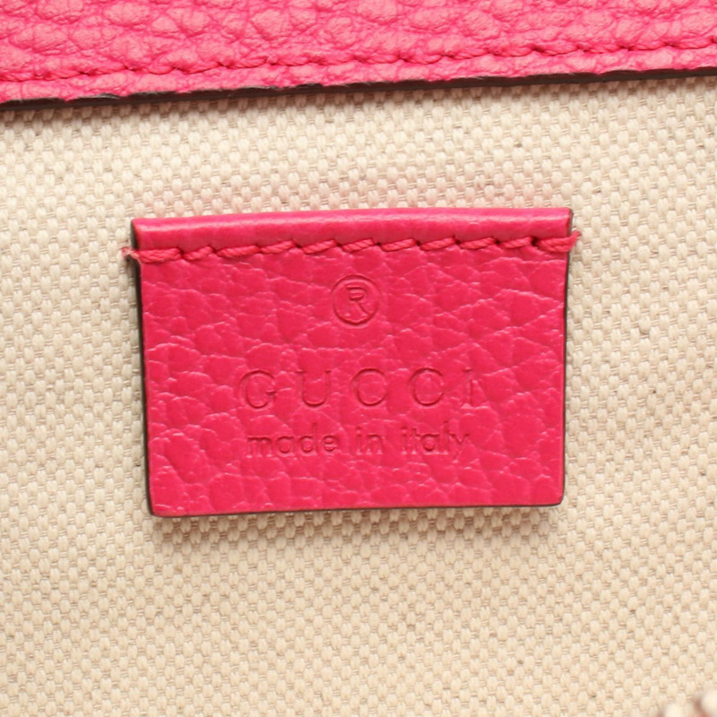 GUCCI Dionysus 鏈條單肩包 400249 皮革 粉紅色 二手 女士-3