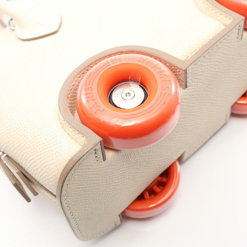 愛馬仕 Bolide on Wheels 迷你斜背包 B Epsom craie 橙色 二手 SHW-6