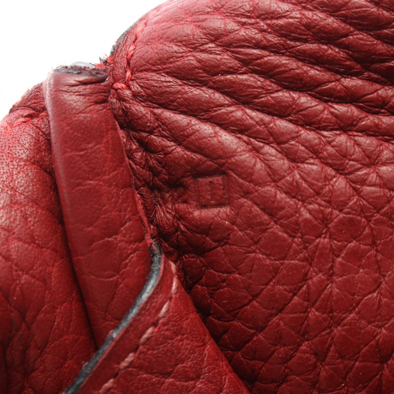 愛馬仕 Tibet Vertical MM 肩挎包，Clemence 皮革，紅色，二手 SHW I-4