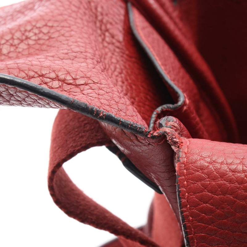 愛馬仕 Tibet Vertical MM 肩挎包，Clemence 皮革，紅色，二手 SHW I-5