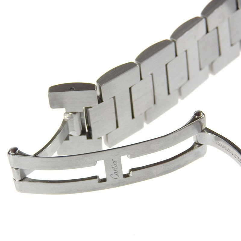 卡地亞 Pasha 男士腕錶，205 型機芯，W3107355，精鋼材質，自動計時碼錶，灰色錶盤，透視底蓋-6