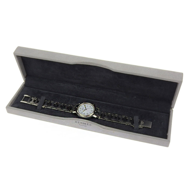 愛馬仕 Clipper 系列腕錶 CL3.410 不鏽鋼石英指針式腕錶 白色錶盤 女士款-7