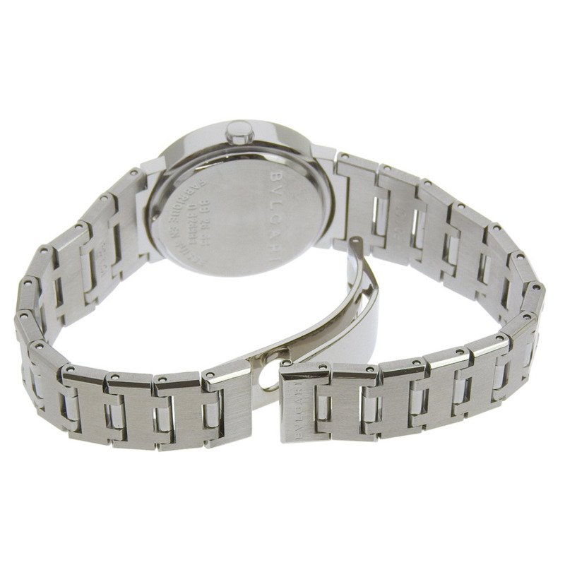 寶格麗BB26SS不銹鋼石英模擬顯示女士腕錶，黑色錶盤-4