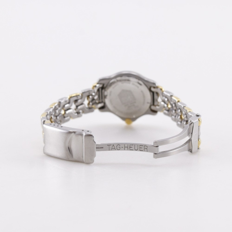 TAG HEUER 豪雅 Celdate 女士腕錶 S05.008M，不鏽鋼錶殼，鍍金石英機芯，指針式顯示，白色錶盤-6