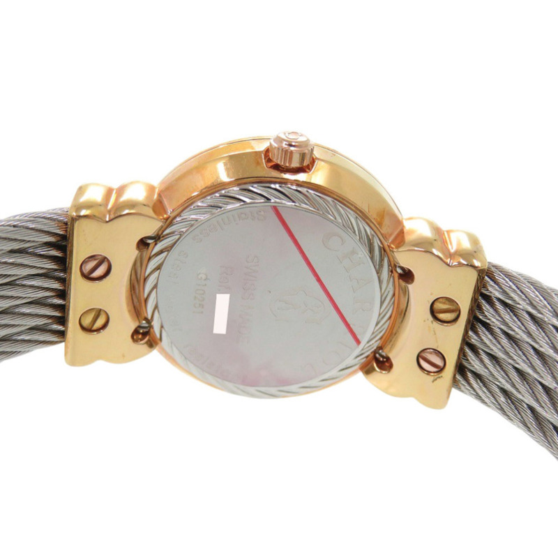 全新未使用夏利豪聖特羅佩028IP.540.326腕錶，白色不鏽鋼錶殼，金色錶盤，石英機芯，1431 CHARRIOL-4