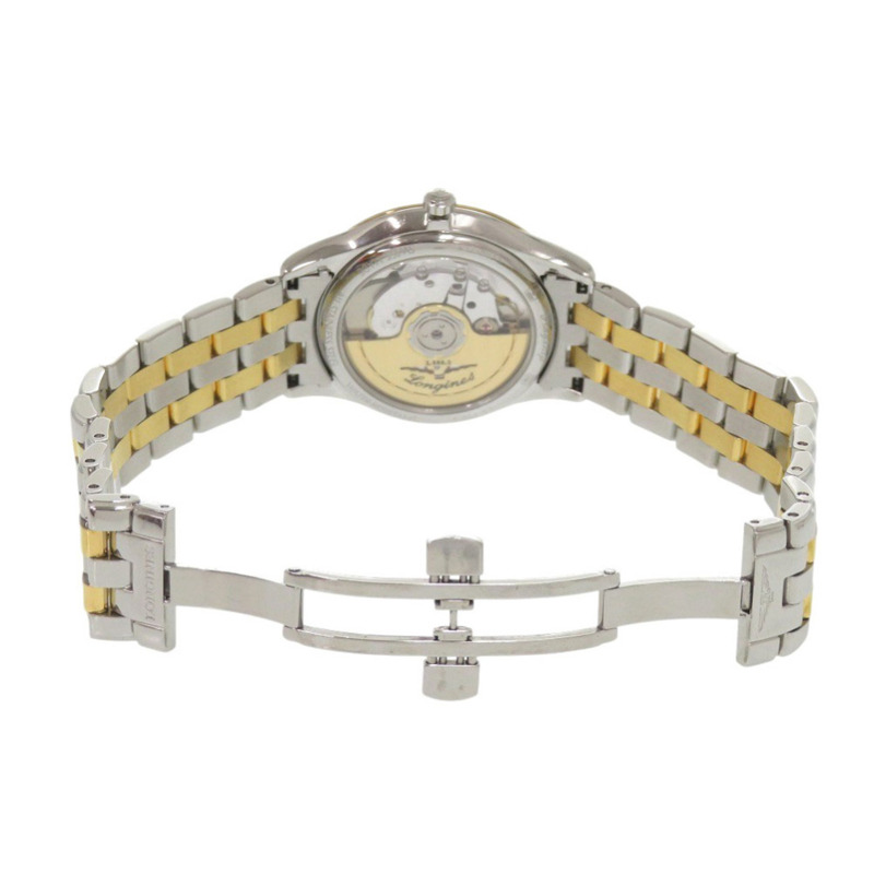 浪琴旗艦系列12鑽腕錶 L4.774.3 精鋼黑金銀色錶盤自動上鍊 0048 浪琴錶-4