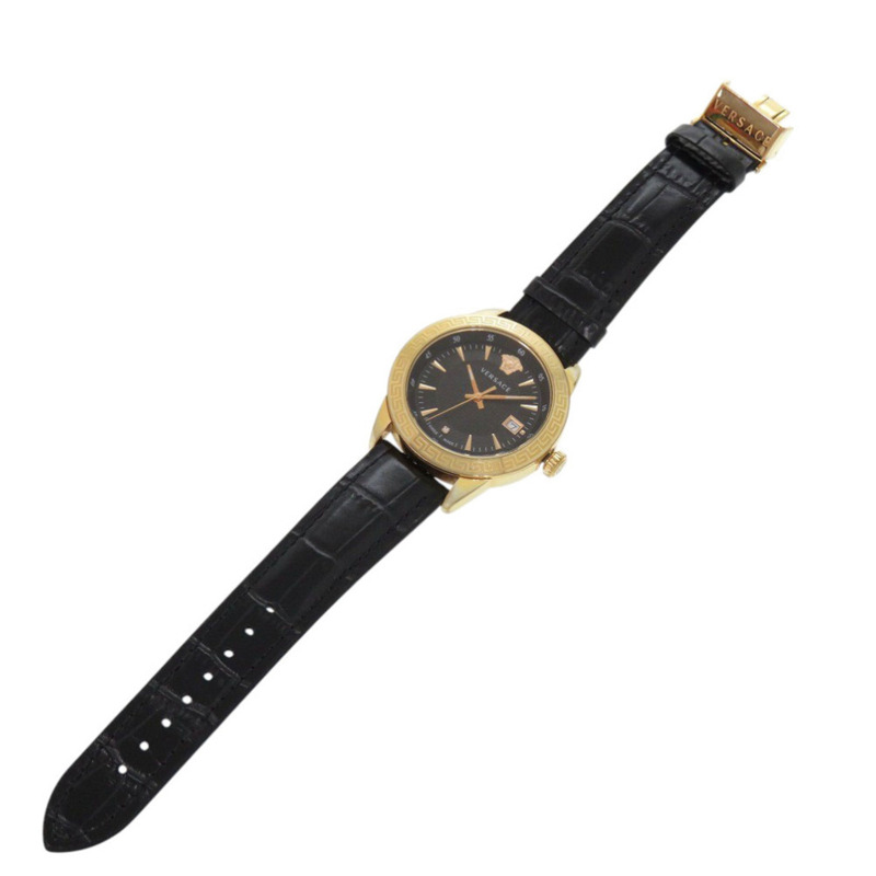 范思哲 IAQ SS 黑色錶盤石英錶 0648 VERSACE-3