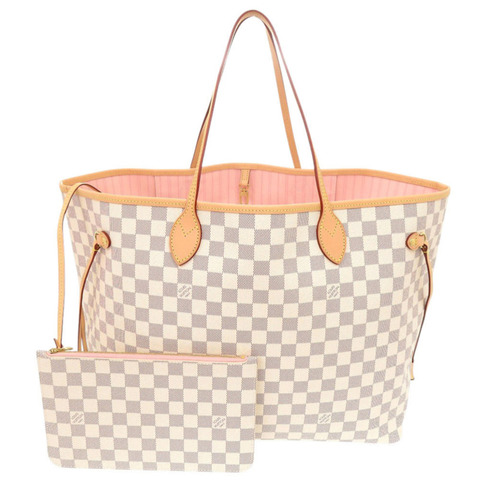 近全新路易威登 Neverfull GM Damier Azur N40601 IC Rose Ballerine 手提包 0885 LOUIS VUITTON