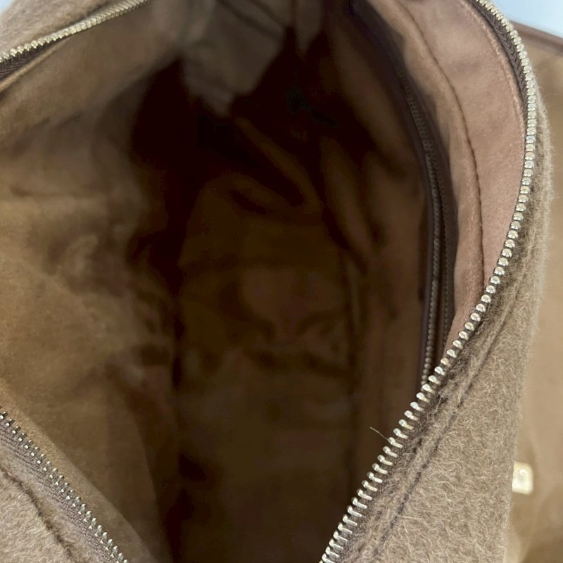 全新MAX MARA  CAMMELLO駱駝棕色毛包 郵差包  側背包 斜背包-14