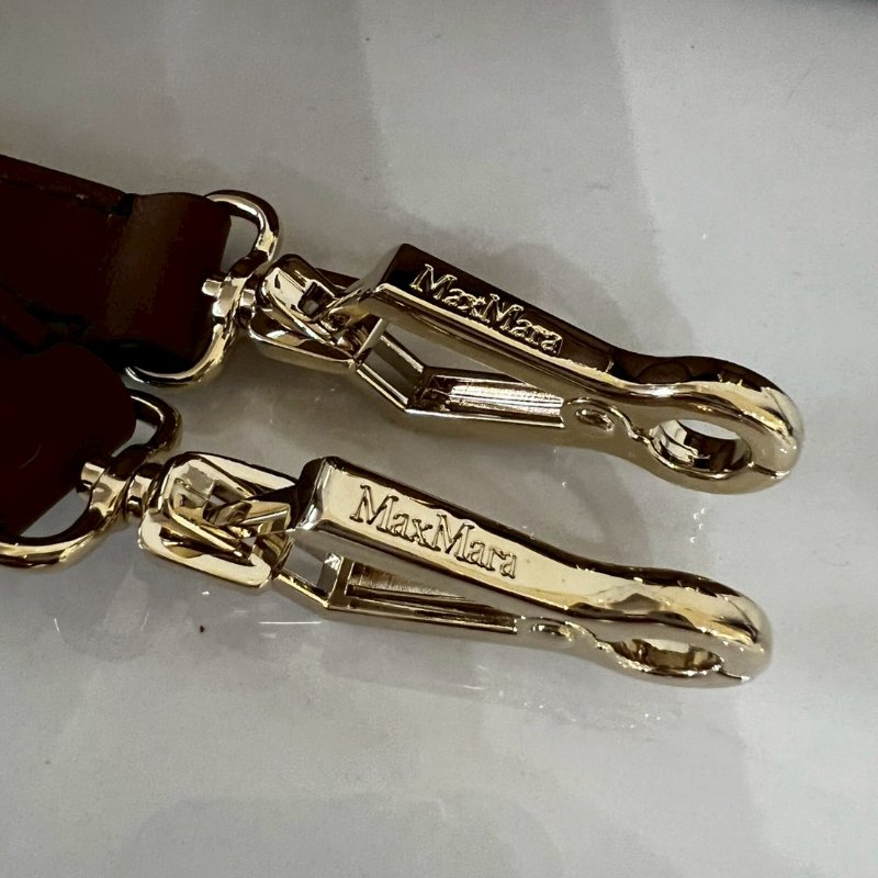 全新MAX MARA  CAMMELLO駱駝棕色毛包 郵差包  側背包 斜背包-18