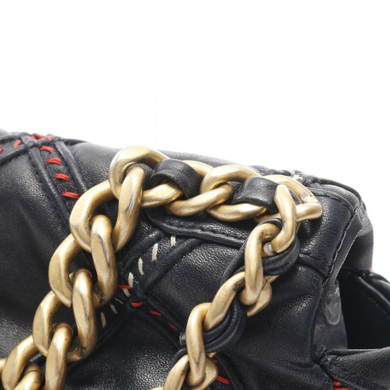 香奈兒 19 dix-neuf Matelasse 鏈條肩背包 AS1160 羊皮 海軍藍 二手 CC-7