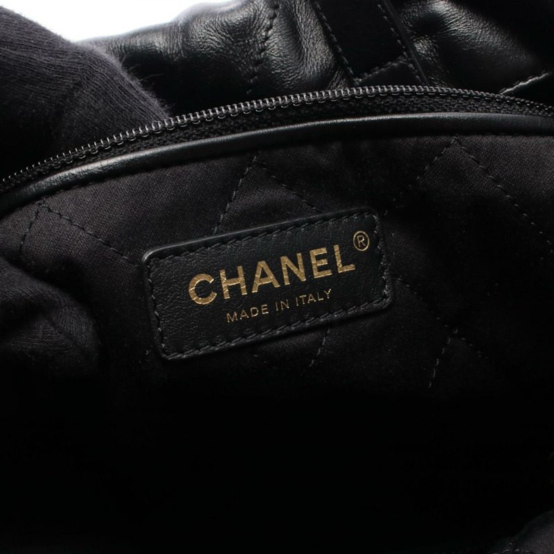香奈兒 (CHANEL) Chanel 22 大號雙肩包 AS3313 黑色真皮二手女 GHW-3