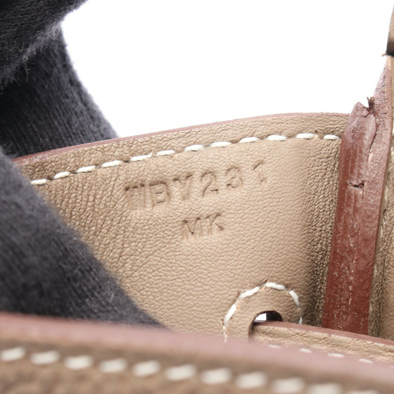 愛馬仕 KellyHac a dos PM 腰包，Togo 皮革，棕色/灰褐色，二手，帶五金件。-4