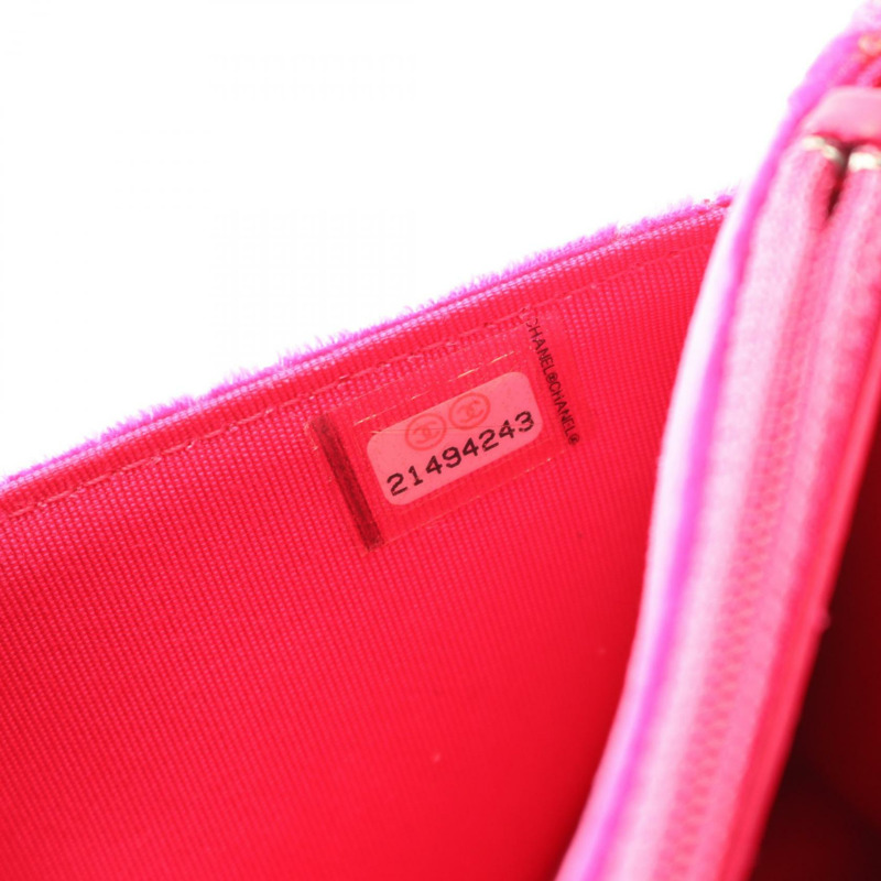 香奈兒 (CHANEL) 絎縫鏈條肩背包 粉紅色 二手 女士 金色五金 斜背包 WOC-4