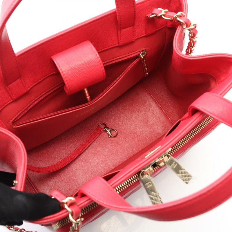 香奈兒 Business Affinity Matelasse 手提單肩包 A93750 皮革 粉紅色 二手-2