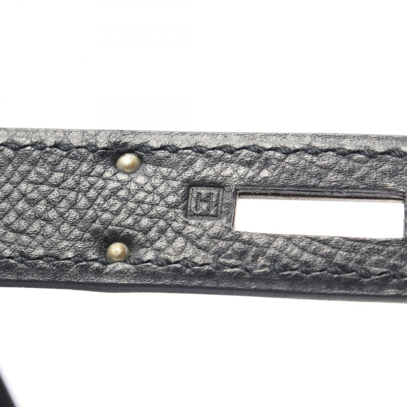 愛馬仕 Kelly 32 單肩手提包，外側縫線 H Courchevel 黑色，二手 SHW-4