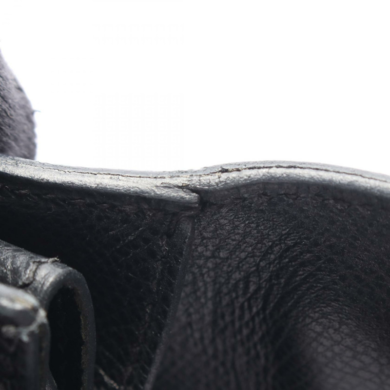 愛馬仕 Kelly 32 單肩手提包，外側縫線 H Courchevel 黑色，二手 SHW-6