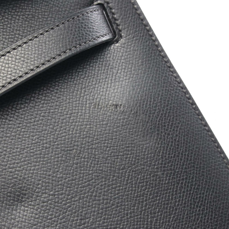 愛馬仕 Kelly 32 單肩手提包，外側縫線 H Courchevel 黑色，二手 SHW-10