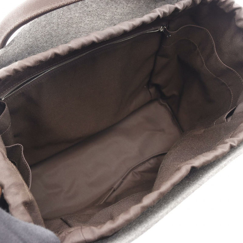 HERMES Sac de Pansage Tote 單肩包 U 079956CK 毛氈皮革 gris moyen Ebene-2