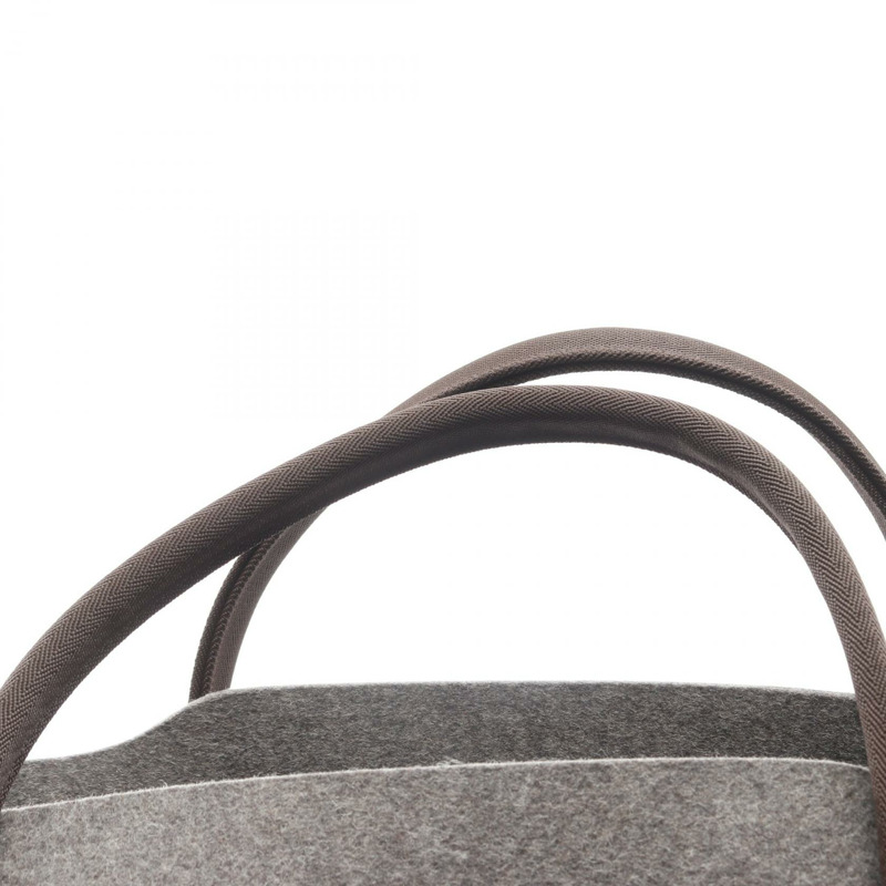 HERMES Sac de Pansage Tote 單肩包 U 079956CK 毛氈皮革 gris moyen Ebene-6