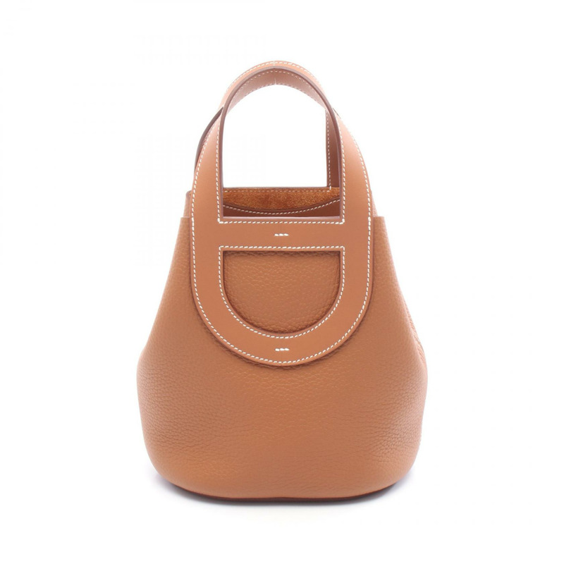 愛馬仕 (HERMES) in the loop 18 手提包，Taurillon Clemence Swift 皮革，金色，二手，GHW（金色五金配件）-0