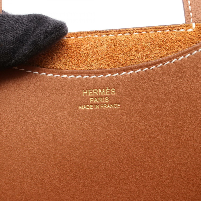 愛馬仕 (HERMES) in the loop 18 手提包，Taurillon Clemence Swift 皮革，金色，二手，GHW（金色五金配件）-3