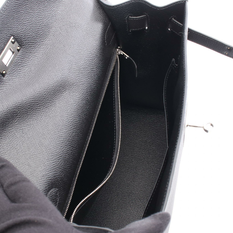 愛馬仕 Kelly 32 肩背包，Epsom 皮革，黑色，二手，女士，帶五金配件。-2