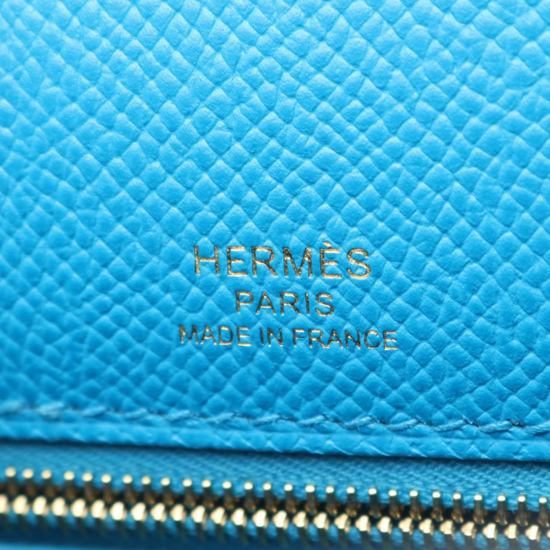 愛馬仕 Kelly 28 Casaque 單肩手提包，Epsom 皮革，黑色/海軍藍，金色五金 U 型-3