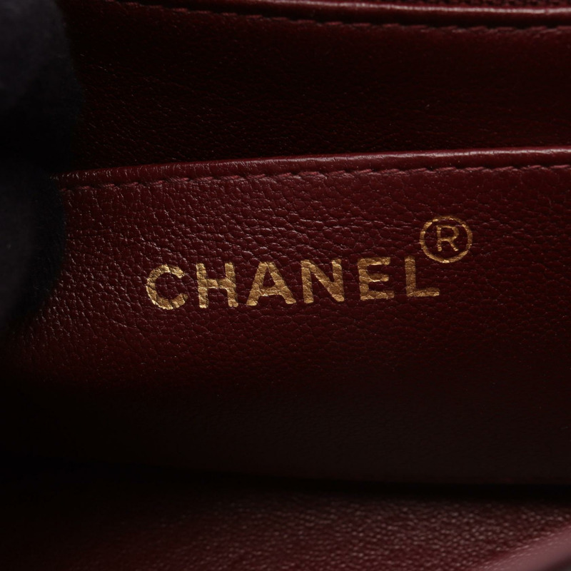 香奈兒 (CHANEL) 絎縫 Diana 翻蓋鏈條單肩背包，羊皮材質，黑色，二手，金色五金-3