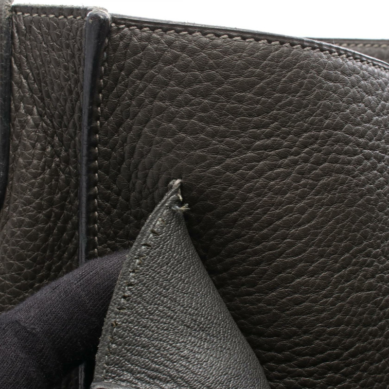 愛馬仕 Steve Buzas 35 肩挎包 H Taurillon Clemence Graphite SHW-9