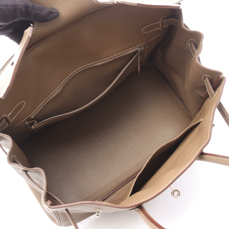 愛馬仕 Birkin 35 手提包，Togo 皮革，灰褐色，二手，女士，R SHW-2