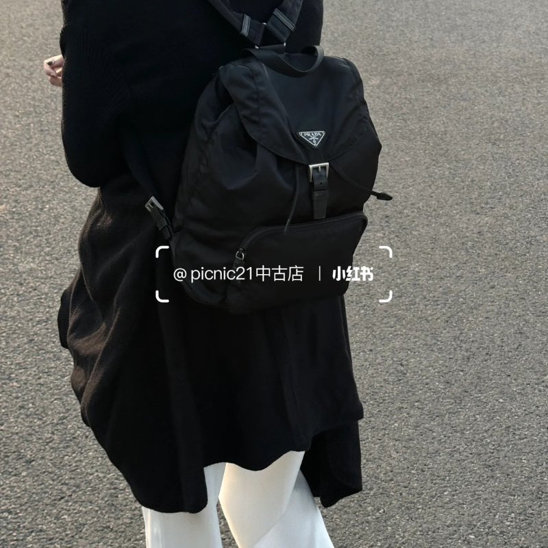 🏷Prada．降落傘尼龍單口後背包/客人寄賣-27