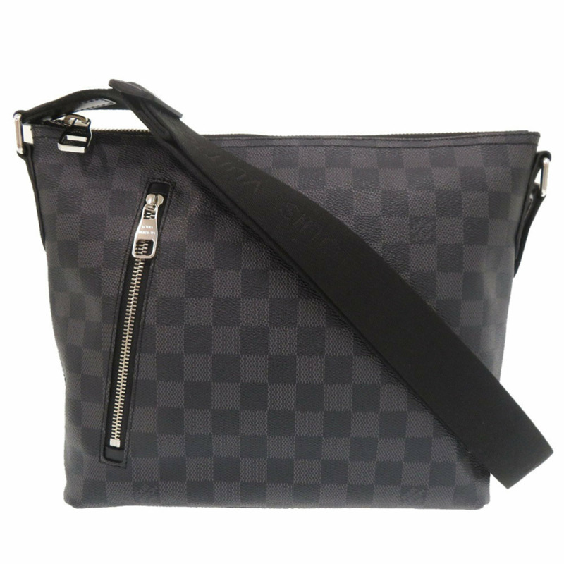 路易威登 Damier Graphite Mick PM N41211 黑色單肩背包 0502 路易威登 男士-0