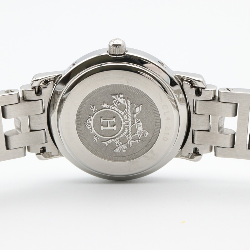 粉色錶盤 不鏽鋼 Clipper 腕錶【HERMES 愛馬仕】 CL4.210-4