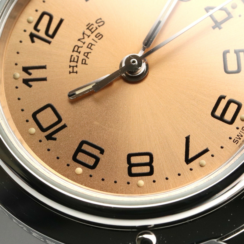 粉色錶盤 不鏽鋼 Clipper 腕錶【HERMES 愛馬仕】 CL4.210-8