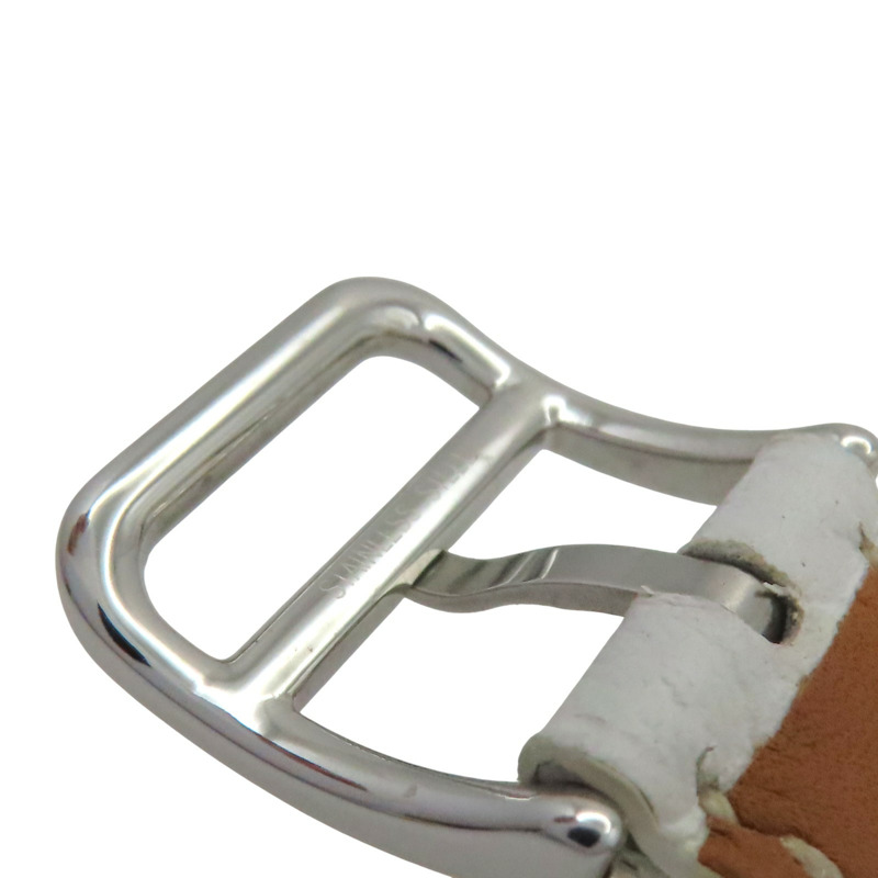 白色錶盤 皮帶 不鏽鋼 Heure H 腕錶【HERMES 愛馬仕】 HH1.220-10