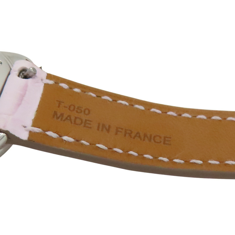 白色錶盤 皮帶 不鏽鋼 鑽框 Arceau 腕錶【HERMES 愛馬仕】 AR13.430-12