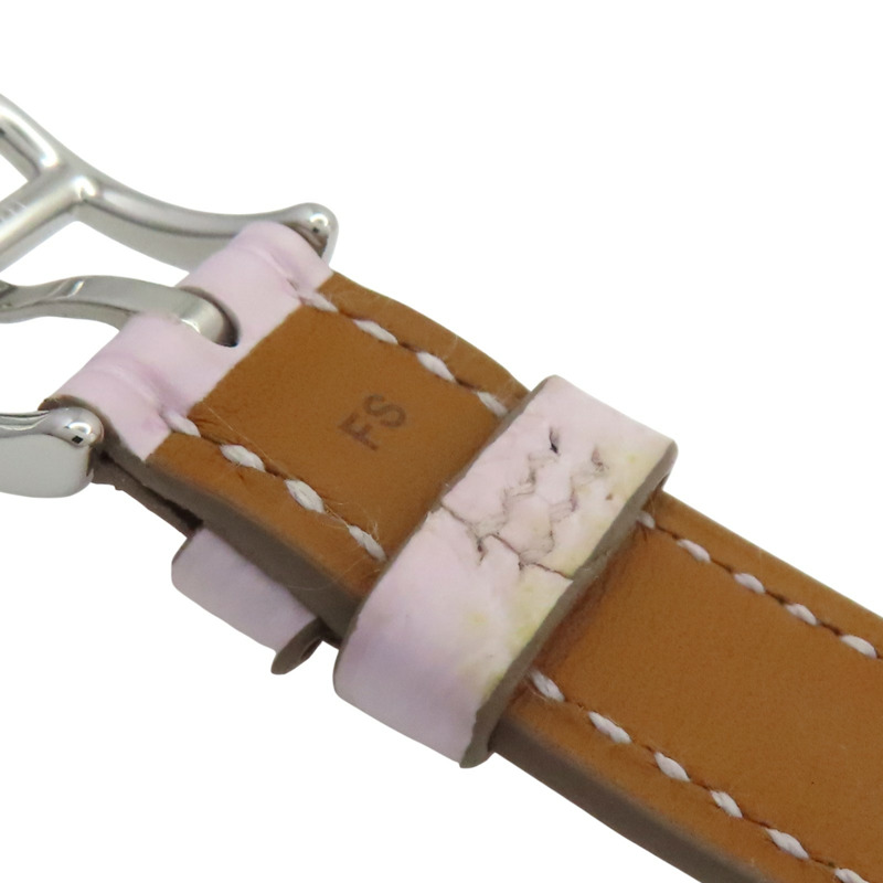 白色錶盤 皮帶 不鏽鋼 鑽框 Arceau 腕錶【HERMES 愛馬仕】 AR13.430-15