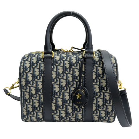 藍色 緹花帆布 Dior Groove 25 兩用包 【Dior 迪奧】 M1365