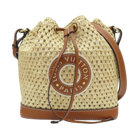 棕色 拉菲草 編織 Noe BB 水桶包 肩背包【LOUIS VUITTON LV 路易威登】 M24722