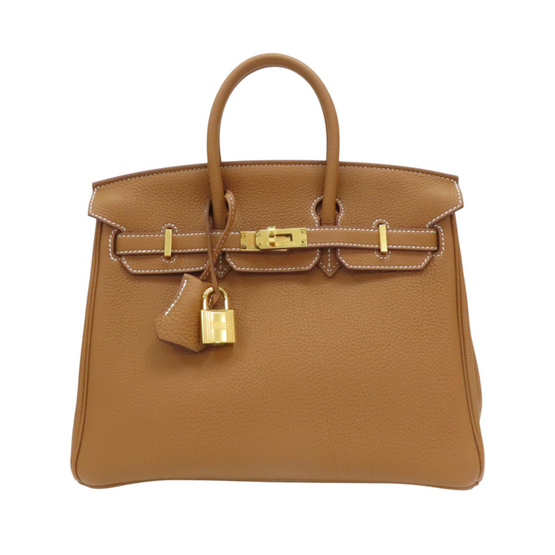 棕色 Togo牛皮 Birkin 25 柏金包 手提包 金扣 U刻【HERMES 愛馬仕】 U刻印/Gold/GHW-0