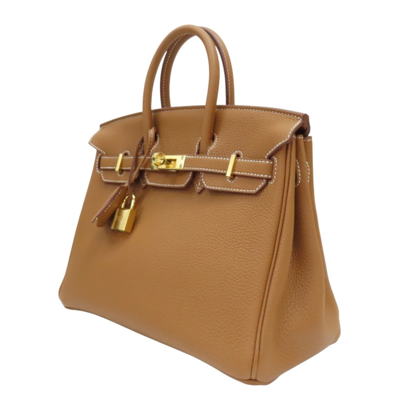 棕色 Togo牛皮 Birkin 25 柏金包 手提包 金扣 U刻【HERMES 愛馬仕】 U刻印/Gold/GHW-2