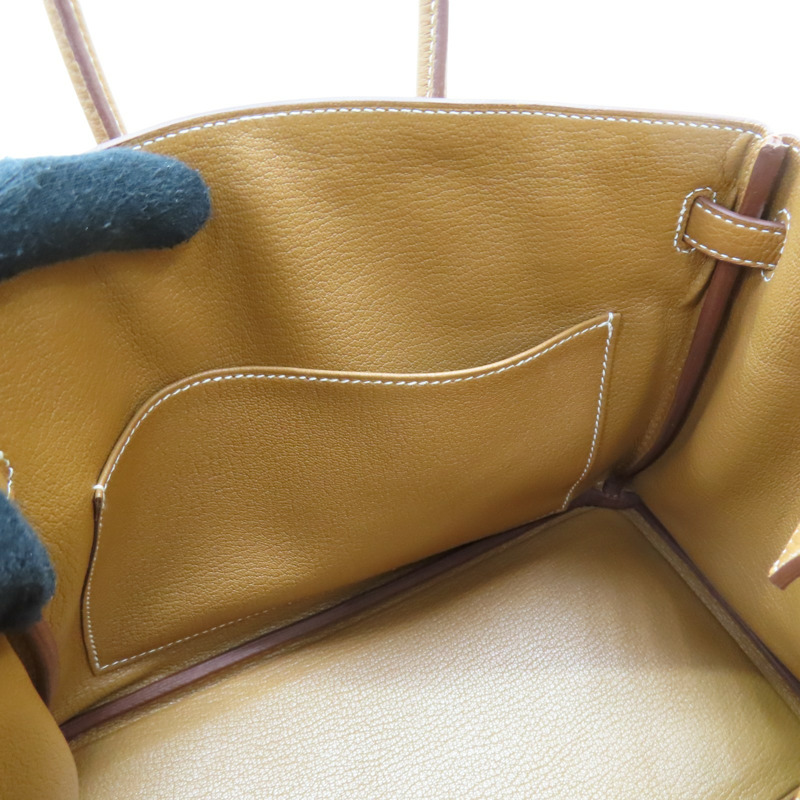 棕色 Togo牛皮 Birkin 25 柏金包 手提包 金扣 U刻【HERMES 愛馬仕】 U刻印/Gold/GHW-5