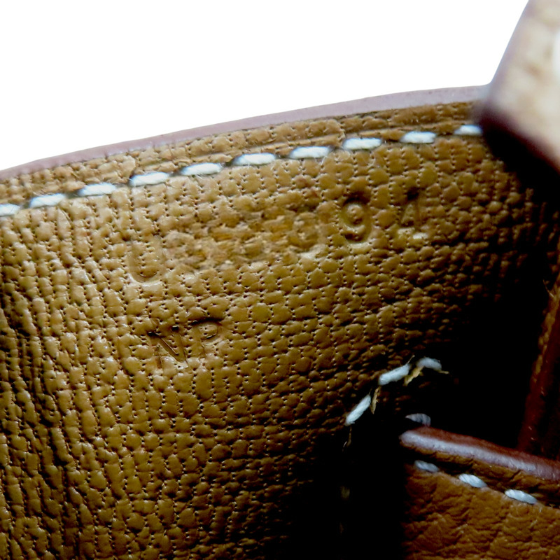 棕色 Togo牛皮 Birkin 25 柏金包 手提包 金扣 U刻【HERMES 愛馬仕】 U刻印/Gold/GHW-8